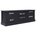 Diverse Hardware, TV-Schrank Schwarz 115x30x40 cm Holz