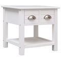 Beistelltisch Weiss 40x40x40 cm Paulownia Holz