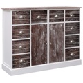 Sideboard mit 10 Schubladen Braun 113 x 30 x 79 cm Holz