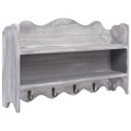 Wandgarderobe Grau 50 x 10 x 30 cm Holz