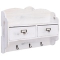 Wandgarderobe Weiss 50 x 10 x 34 cm Holz