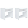 vidaXL Nachttische 2 Stk. Weiß 40×30×40 cm Spanplatte