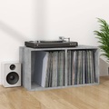 vidaXL Schallplatten-Aufbewahrungsbox Betongrau 71×34×36 cm Spanplatte