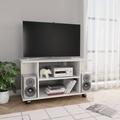 vidaXL TV-Schrank mit Rollen Hochglanz-Weiß 80×40×40 cm Spanplatte