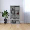 vidaXL Bücherregal/Sideboard Betongrau 66×30×130 cm Spanplatte