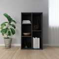vidaXL, vidaXL Bücherregal/Sideboard Schwarz 50x25x80 cm Spanplatte
