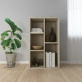 vidaXL Bücherregal/Sideboard Sonoma Eiche 50x25x80 cm Spanplatte