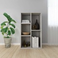 vidaXL Bücherregal/Sideboard Betongrau 50x25x80 cm Spanplatte
