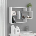 vidaXL Wandregale Hochglanz-Weiß 104x20x58,5 cm Spanplatte