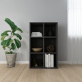 vidaXL Bücherregal/Sideboard Schwarz 66×30×97,8 cm Spanplatte
