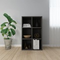 vidaXL Bücherregal/Sideboard Grau 66×30×97,8 cm Spanplatte