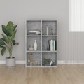 vidaXL Bücherregal/Sideboard Betongrau 66×30×97,8 cm Spanplatte