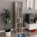 vidaXL CD-Schrank Sonoma-Eiche 21x20x88 cm Spanplatte