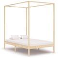 Himmelbett-Gestell Massivholz Kiefer 120 x 200 cm