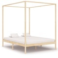 Himmelbett-Gestell Massivholz Kiefer 180 x 200 cm