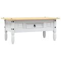 Couchtisch Mexiko-Stil Kiefer Corona Weiss 100 x 60 x 45 cm