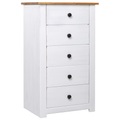 Sideboard Weiss 46 x 40 x 89 cm Panama-Kiefer