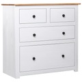 Sideboard Weiss 80 x 40 x 83 cm Panama-Kiefer