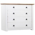 vidaXL Beistellschrank Weiß 80×40×73 cm Panama-Kiefer