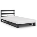 vidaXL Palettenbett Grau Massivholz Kiefer 90×200 cm