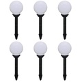 Wegeleuchten 6 Stk. LED 20 cm mit Erdspiess
