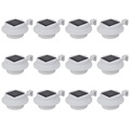 Aussenleuchte Solar Zaunlichter 12 Stk. LED Weiss