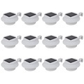 Aussenleuchte Solar Zaunlichter 12 Stk. LED Weiss