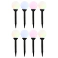 vidaXL Solar-Außenleuchten 8 Stk. LED Kugelförmig 15 cm RGB