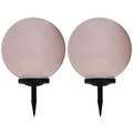 vidaXL Solar-Außenleuchten 2 Stk. LED Kugelförmig 40 cm RGB