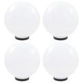 vidaXL LED-Gartenleuchten 4 Stk. Kugelförmig 30 cm PMMA