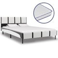 vidaXL Bett mit Memory-Schaum-Matratze Kunstleder 120×200cm