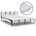 vidaXL Bett mit Memory-Schaum-Matratze Kunstleder 180×200 cm