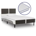 vidaXL Bett mit Memory-Schaum-Matratze Kunstleder 90×200cm