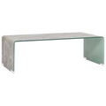 Couchtisch Braun Marmor-Optik 98 x 45 x 31 cm Hartglas
