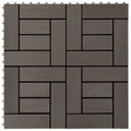 22 Stk. Terrassenfliesen 30 x 30 cm 2 qm WPC Dunkelbraun