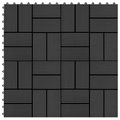 22 Stk. Terrassenfliesen 30 x 30 cm 2 qm WPC Schwarz