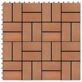 Diverse Hardware, 22 Stk. Terrassenfliesen 30 x 30 cm 2 qm WPC Teakholzfarbe