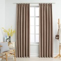 vidaXL Verdunkelungsvorhänge mit Haken 2 Stk. Taupe 140x225cm