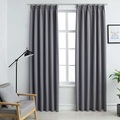 vidaXL Verdunkelungsvorhänge mit Haken 2 Stk. Grau 140x175cm