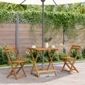 Klappbarer Gartentisch 70 x 70 x 75 cm Massivholz Akazie