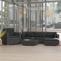 vidaXL, vidaXL 6-tlg. Garten-Lounge-Set mit Kissen Poly Rattan Schwarz