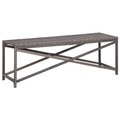 Gartenbank 120 cm Poly Rattan Grau