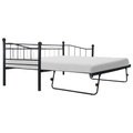 vidaXL Bettgestell Schwarz Stahl 180×200/90×200 cm