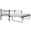 vidaXL, vidaXL Bettgestell Schwarz Stahl 180×200/90×200 cm