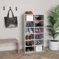 vidaXL Schuhregal Betongrau 54×34×100 cm Spanplatte