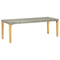 Diverse Hardware, Gartenbank 80 cm Poly Rattan Grau