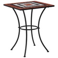 Mosaik-Bistrotisch Terrakotta und Weiss 60 cm Keramik