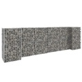 vidaXL H-förmiger Gabionen-Pflanzkorb Stahldraht 260x40x80 cm
