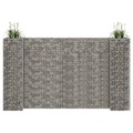 vidaXL H-förmiger Gabionen-Pflanzkorb Stahldraht 260x40x150 cm