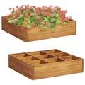 vidaXL, vidaXL Garten-Hochbeet für Kräuter Massivholz Akazie 60 x 60 x 15 cm